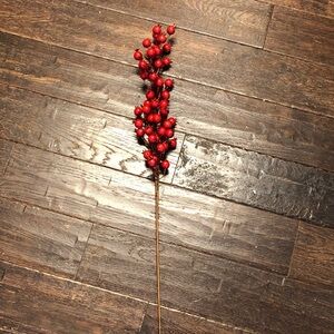 Hobby Lobby Glittering Red Berry Stem